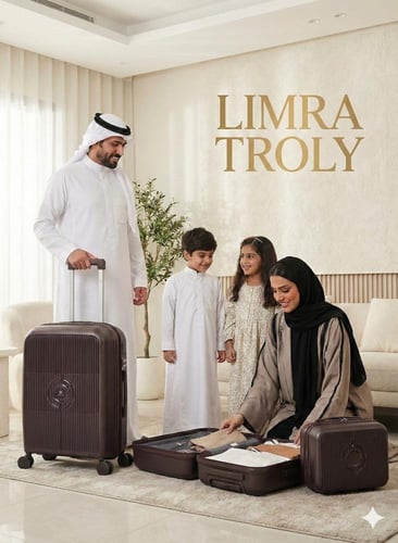 LIMRA TROLY طقم شنط سفر بولي بروبلين PP 4 قطع – مق...