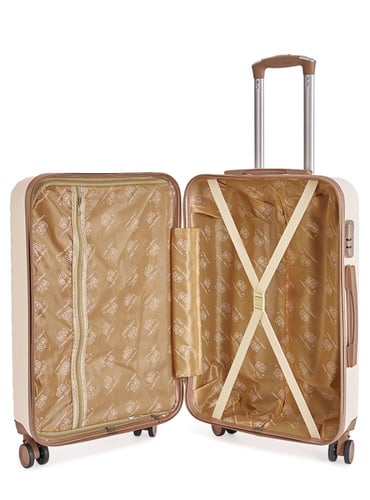 طقم شنط سفر مكون من 5 حقائب من ليمرا لون بيج/ذهبي