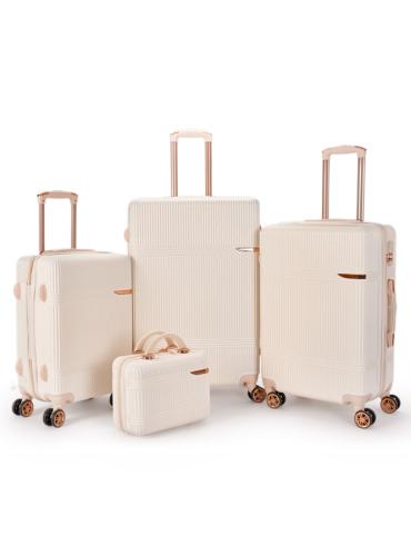 طقم شنط سفر مكون من 4 حقائب أمتعة بيج