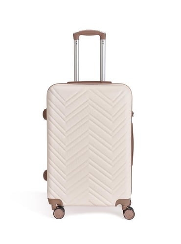 طقم شنط سفر مكون من 5 حقائب من ليمرا لون بيج/ذهبي