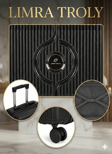 LIMRA TROLY طقم شنط سفر بولي بروبلين PP 4 قطع – مق...