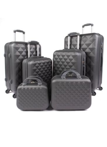 طقم شنط سفر مكون من 6 حقائب من ليمرا لون رمادي غام...