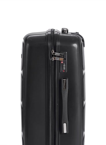 طقم شنط سفر مكون من 5 حقائب مقاوم للكسر لون أسود