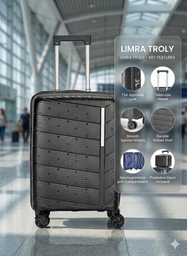 طقم حقائب سفر 4 قطع من مادة البولي بروبلين (PP) -...