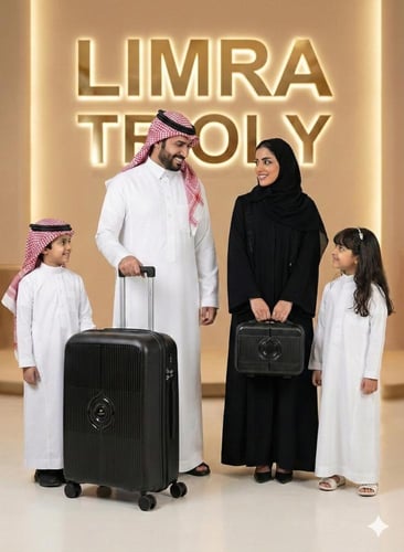 LIMRA TROLY طقم شنط سفر بولي بروبلين PP 4 قطع – مق...