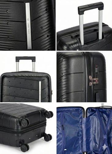 طقم حقائب سفر 4 قطع من مادة البولي بروبلين (PP) -...