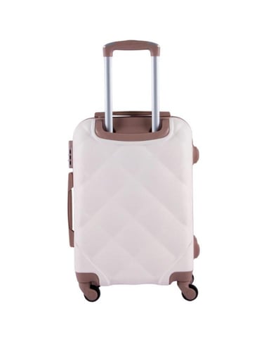 طقم شنط سفر مكون من 5 حقائب من ليمرا لون بيج /ذهبي