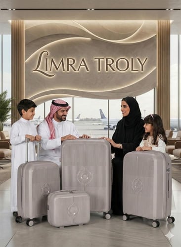 طقم حقائب سفر 4 قطع من مادة البولي بروبلين (PP) -...