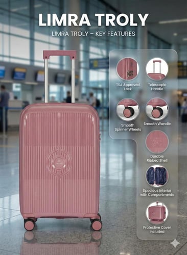 طقم حقائب سفر 4 قطع من مادة البولي بروبلين (PP) -...