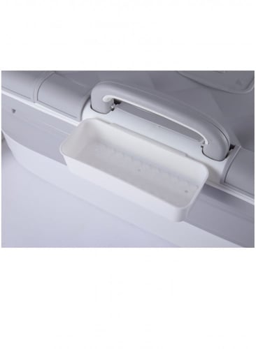 بانيو متنقل قابل للطي مع مخدة اسفنج رمادي