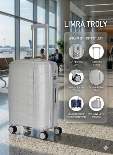 طقم حقائب سفر 4 قطع من مادة البولي بروبلين (PP) -...