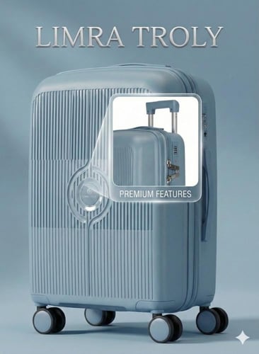 LIMRA TROLY طقم شنط سفر بولي بروبلين PP 4 قطع – مق...