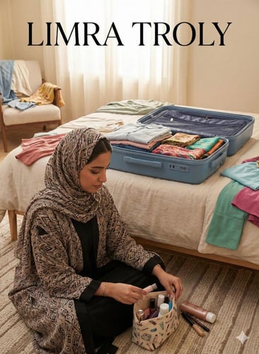 LIMRA TROLY طقم شنط سفر بولي بروبلين PP 4 قطع – مق...