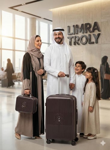 LIMRA TROLY طقم شنط سفر بولي بروبلين PP 4 قطع – مق...