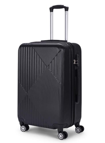 طقم شنط سفر مكون من 3 حقائب أمتعة لون اسود