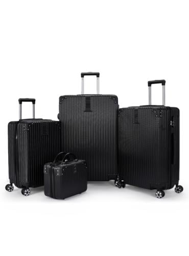 طقم شنط سفر مكون من 4 قطع أسود