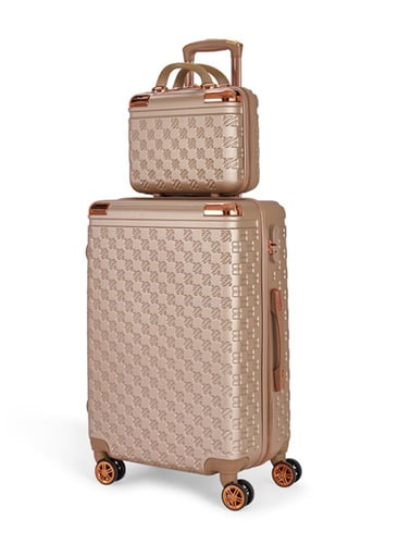 طقم شنط سفر مكون من 5 حقائب من ليمرا لون ذهبي