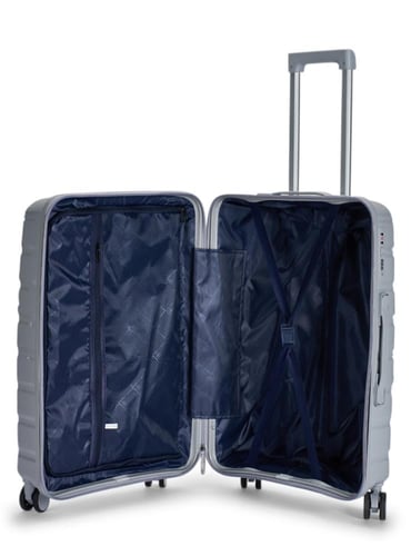 طقم شنط سفر مكون من 4 حقائب مقاوم للكسر رمادي فاتح