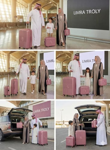 طقم حقائب سفر 4 قطع من مادة البولي بروبلين (PP) -...