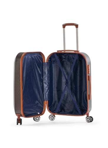 طقم شنط سفر مكون من 5 حقائب أمتعة لون بني / اورانج