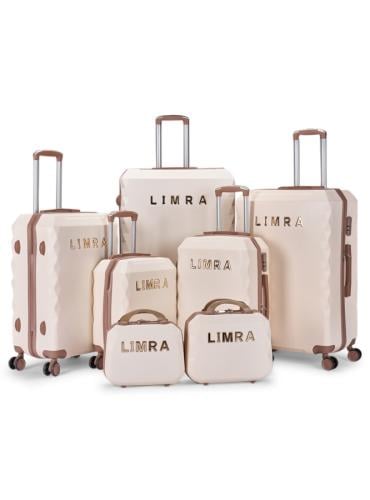 طقم شنط سفر حجم كبير مكون من 7 حقائب من ليمرا لون...