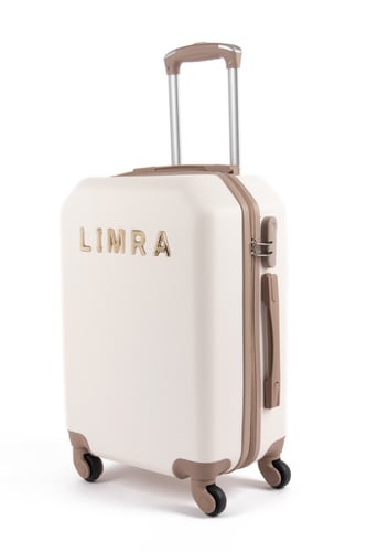 طقم شنط سفر مكون من 5 حقائب من ليمرا لون بيج /ذهبي