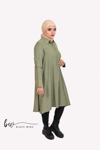 بلوزة قطن سادة من بلاك وينج