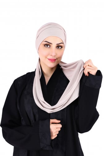 توربان آسيا متعدد الثنيات مع سكارف لون بيج - تألقي...