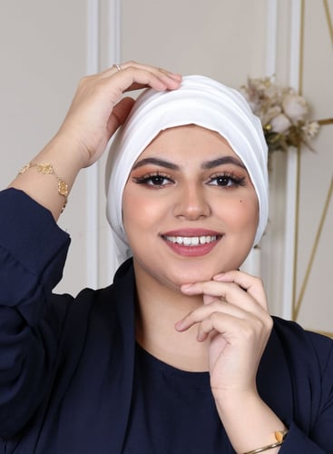 توربان آسيا متعدد الثنيات | off - white من القطن ا...