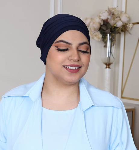 توربان قطعتين بإغلاق لصق – أناقة الكحلي وسحر الراح...