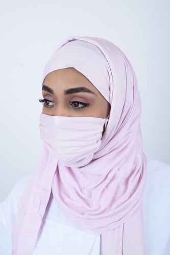 حجاب كمامة ذكي من قماش قطن الاسترتش – أناقة فائقة...
