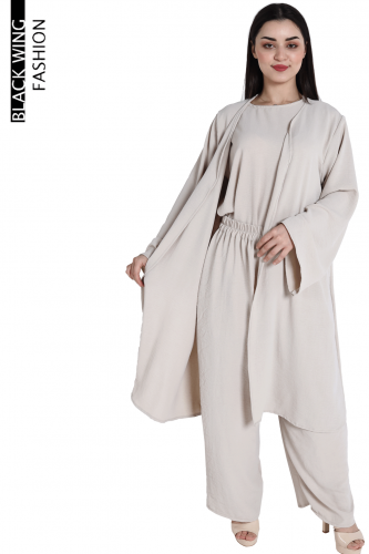 طقم ثلاث قطع بنطلون | جاكيت | - بلوزة داخلية ( بيج...