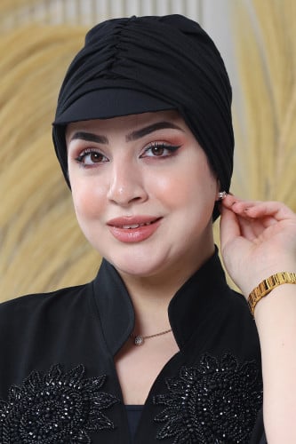 كاب قطعتين موصول من الأمام للخلف بغلق لاصق من بلاك...