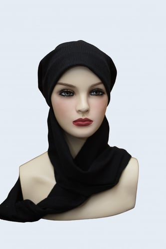 توربان بحامل شعر مع سكارف من بلاك وينج – لأناقة يو...