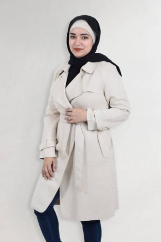 بالطو مع حزام خصر