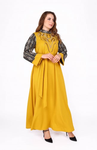 جلابية كموني بشك يدوي من بلاك وينج – تحفة فنية برو...