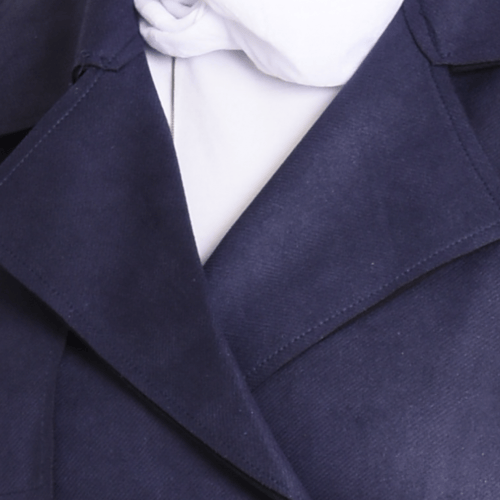 بالطو مع أزرار أمامية وحزام خصر