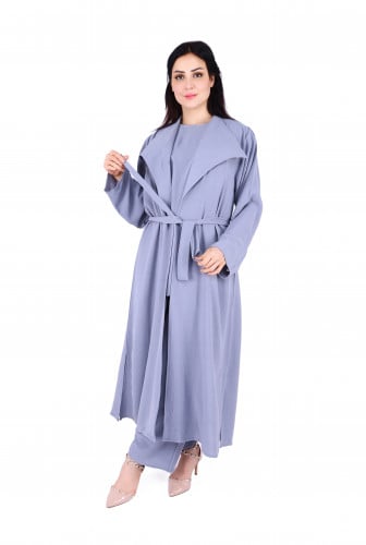 طقم رمادي ثلاث قطع | بلوزة | بنطلون | جاكيت مفتوح...