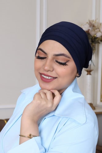 توربان قطعتين بإغلاق لصق – أناقة الكحلي وسحر الراح...