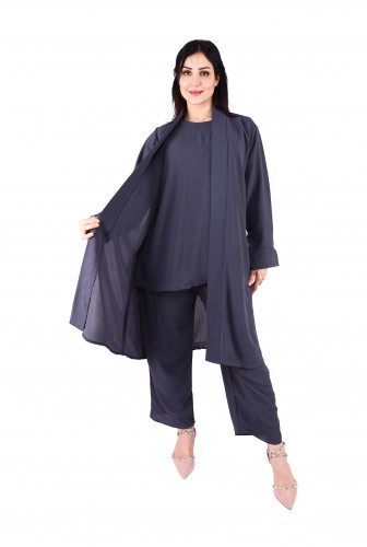 طقم عملي ناعم مجموعة كلاسيكية | رصاصي غامق |