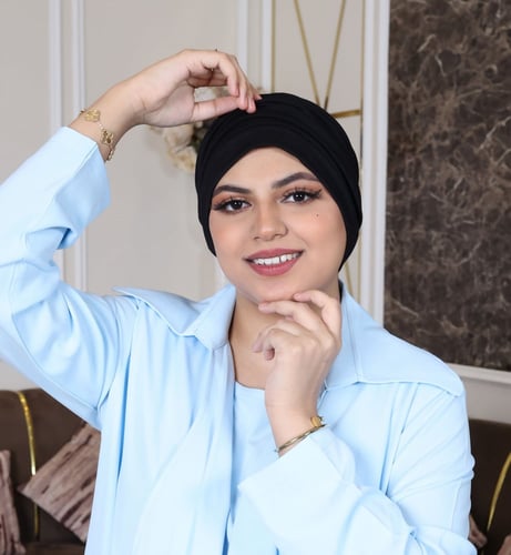 توربان قطعتين بإغلاق لصق من بلاك وينج – أناقة الأس...