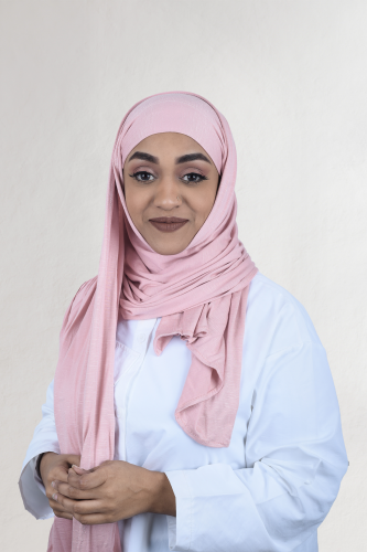 الحجاب الذكي بربط من خامة القطن المنمش من بلاك وين...