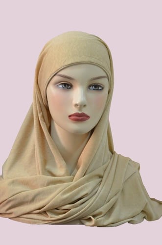 حجاب قطن كلينكس ناعم موصول مع بونيه مربع – الحل ال...