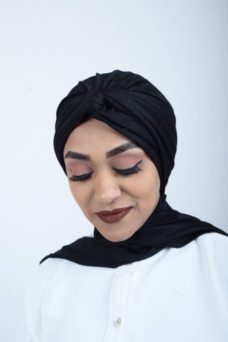 توربان نجود مع سكارف من القماش القطني الناعم من بل...