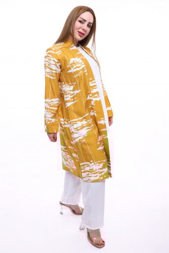 طقم أنيق أصفر مشجر من بلاك وينج