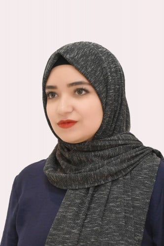 حجاب قطن مخطط من بلاك وينج - لمسة من الأناقة والرا...