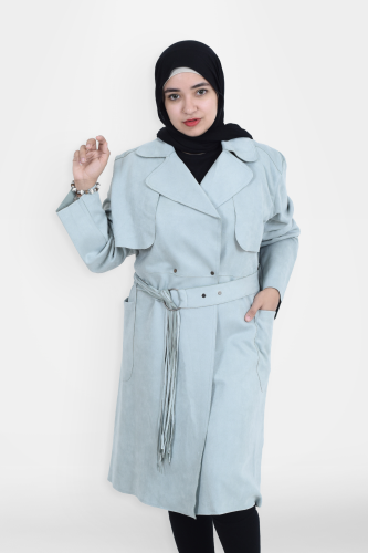 ترينش بالطو مع حزام خصر