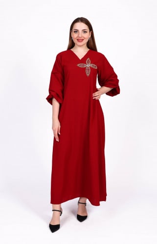 جلابية بشغل يد ناعم وأنيق من بلاك وينج