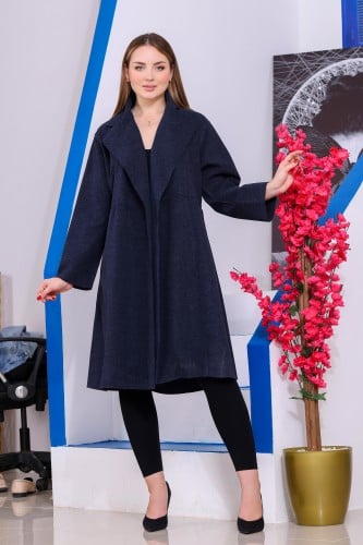 جاكيت شتوي جوخ | كحلي | من بلاك وينج