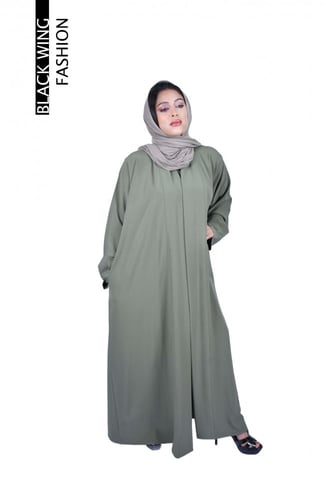 عباية (طقـــم) موديل عملي | أخضر زيتي